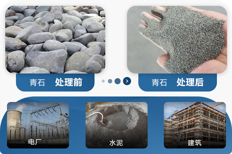 青石制砂前后對比機應用領域