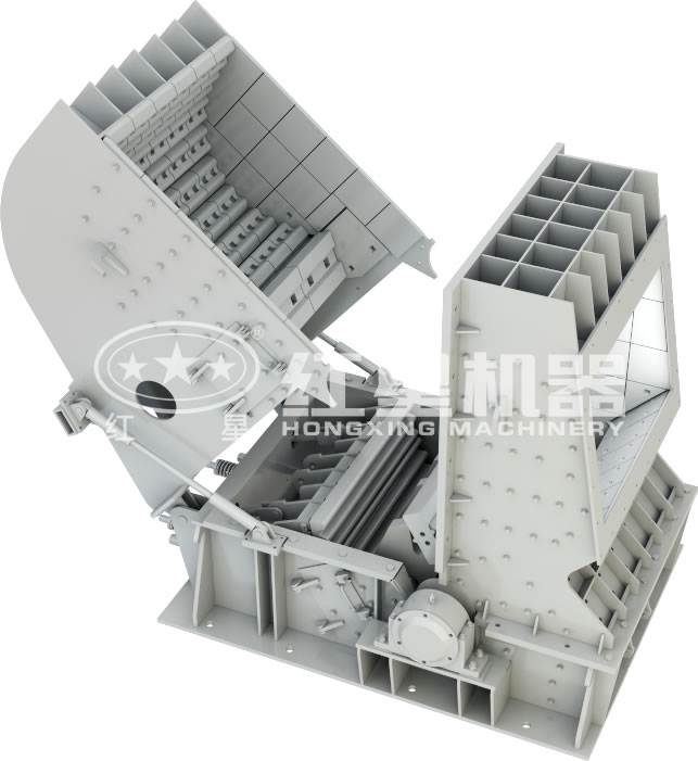 新版綠色反擊式破碎機生產流程