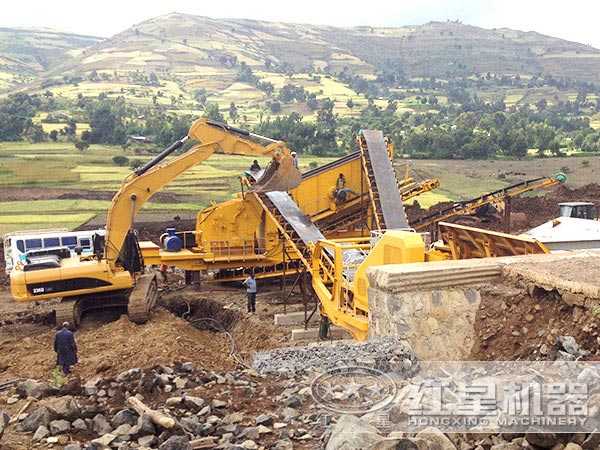 多功能移動破碎站現場