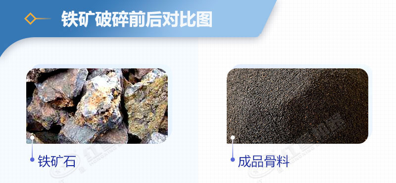 鐵礦破碎前后對比圖 鐵礦破碎前后對比圖