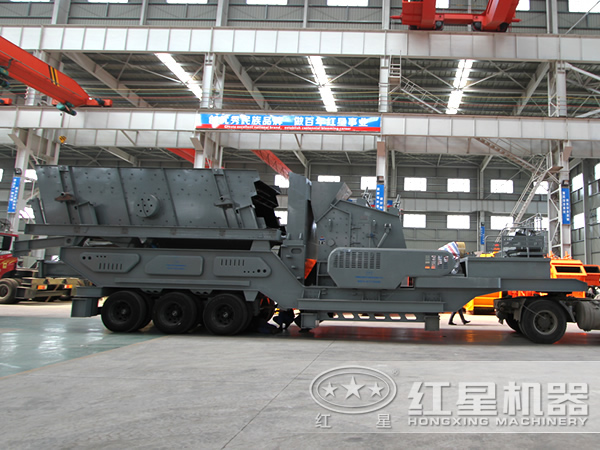 輪胎式車載移動打石機