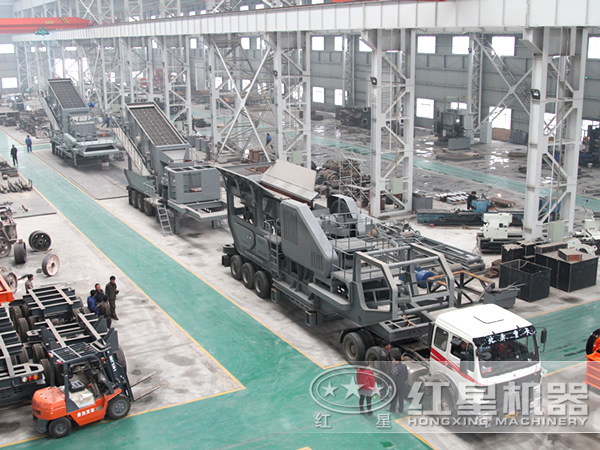 輪胎式車載移動打石機