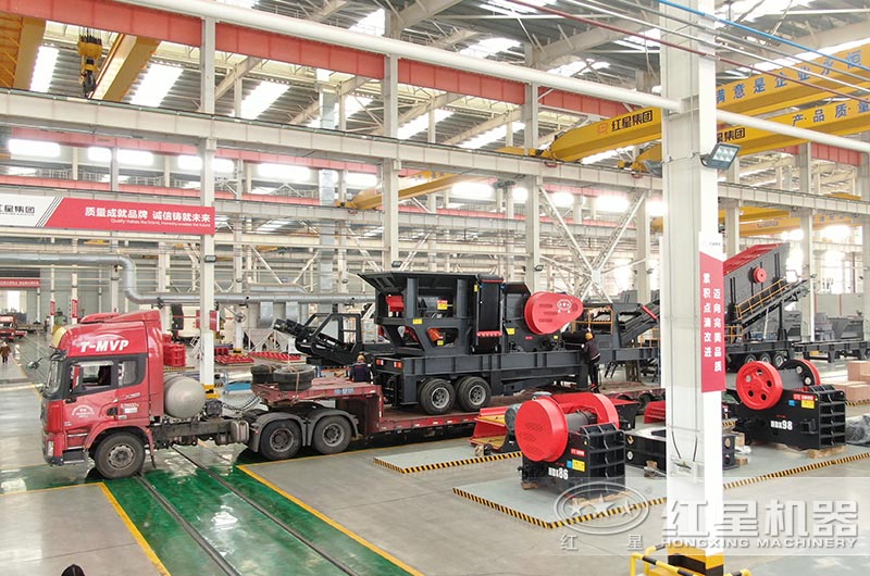 流動磕石機發貨現場圖