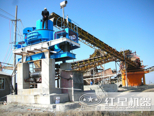 河卵石制砂機現場圖 河卵石制砂機現場圖