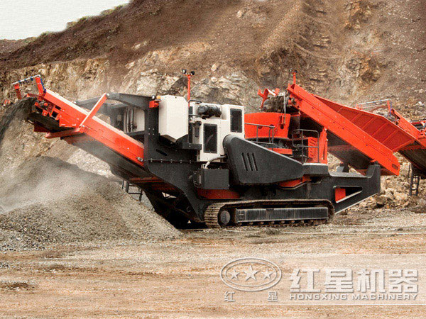 小型流動石子加工機客戶現場 小型流動石子加工機客戶現場