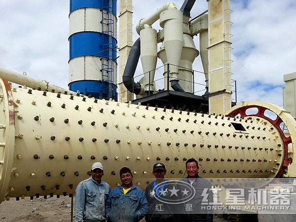 大型球磨機生產線客戶現場