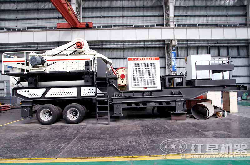 大型移動環保碎石破碎機設備展示