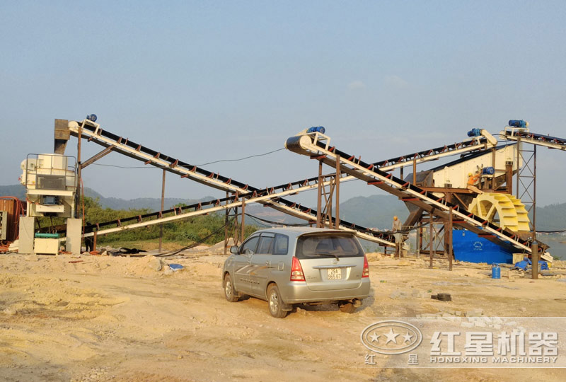 洗砂機作業現場