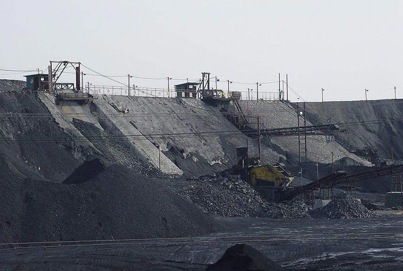 濕煤加工現場