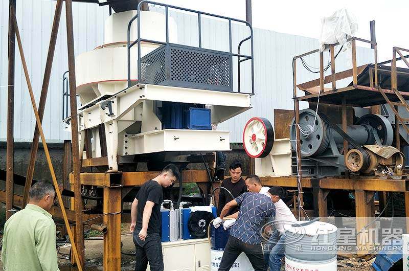 河沙制沙機安裝現場