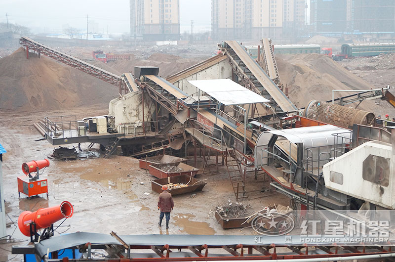 建筑垃圾處理廠作業現場 建筑垃圾處理廠作業現場