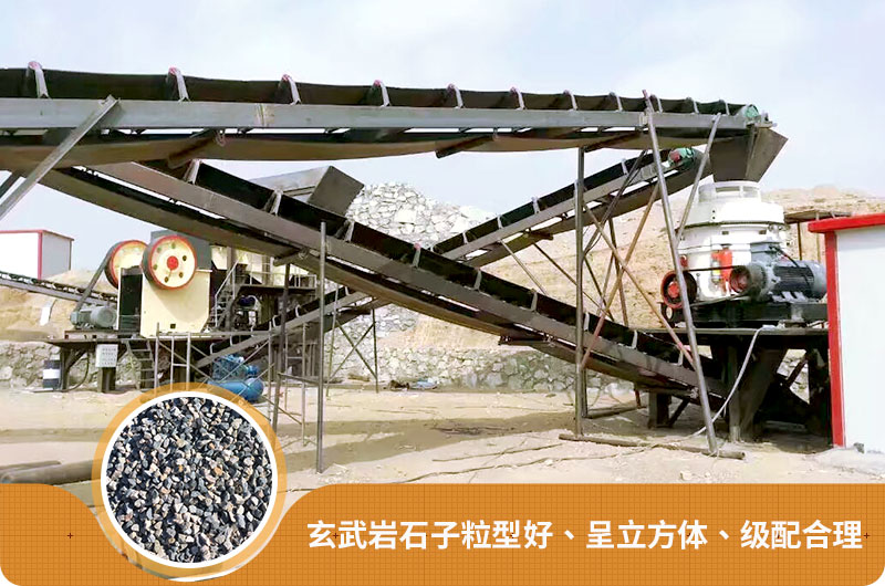 玄武巖石子生產線現場