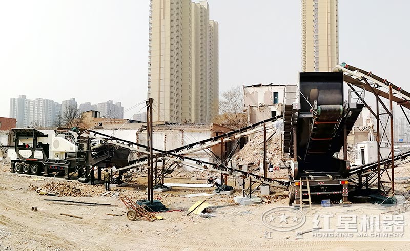 建筑垃圾破碎生產(chǎn)現(xiàn)場 建筑垃圾破碎生產(chǎn)現(xiàn)場